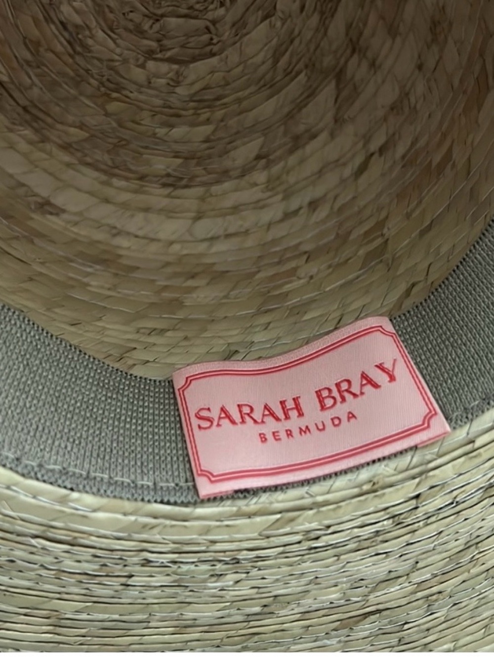 Wide-Brim Straw Sun Hat with Pink Band - Picture 6 of 6